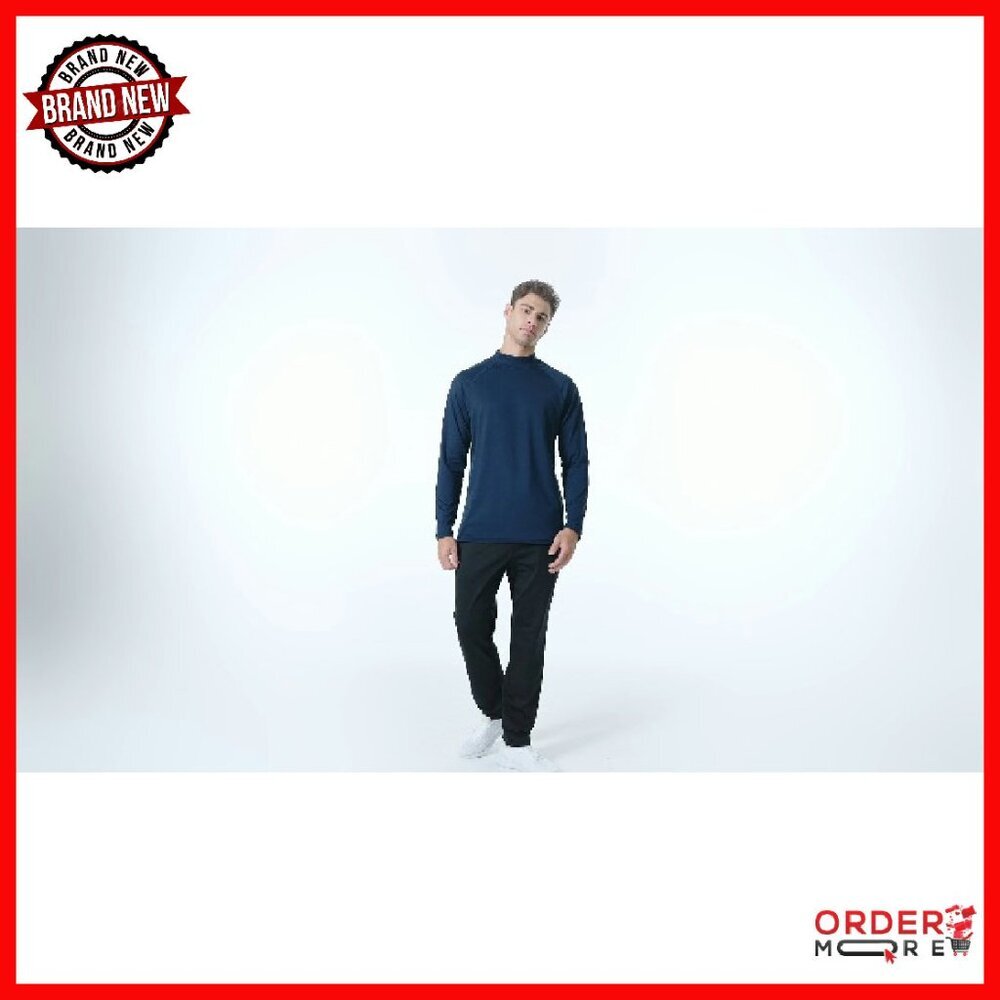 Men's Thermal Mock Neck Fleece Lined Base Layer Long Sleeve Shirt - Picture 8 of 8